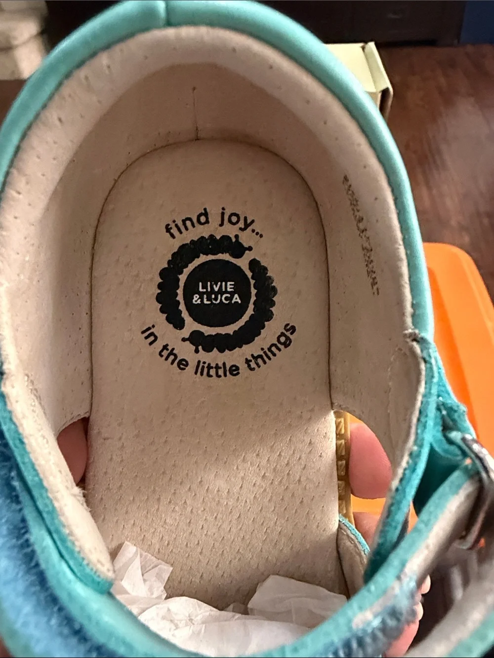 Livie & Luca Turquoise Mary Jane with Bow Accent